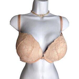 Victorias Secret Plunge Lace Bra 38D Nylon & Elastane
